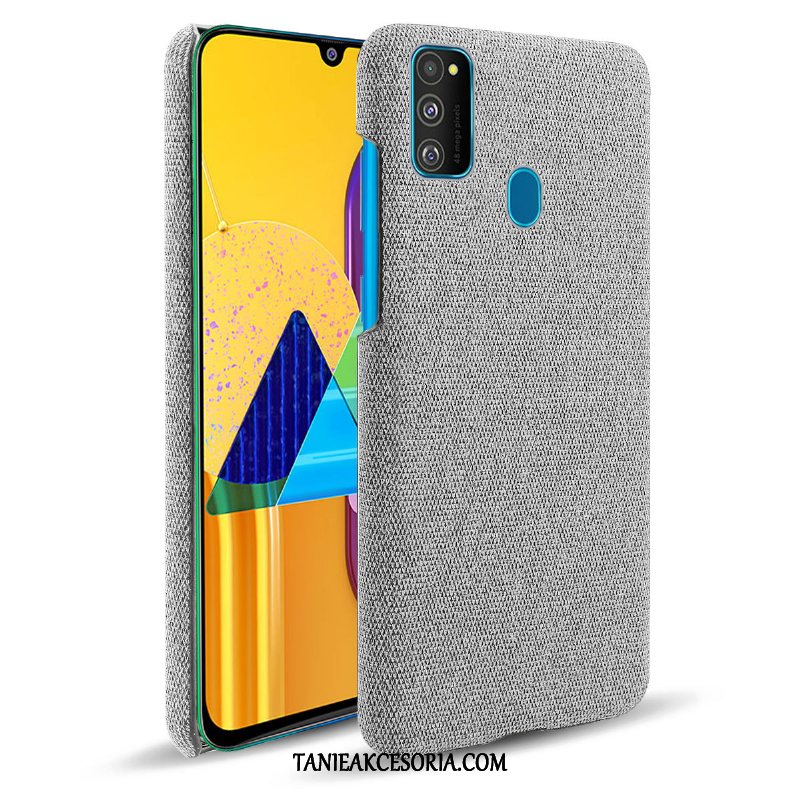 Etui Samsung Galaxy M30s Płótno Ciemno Niebieski Gwiazda, Obudowa Samsung Galaxy M30s Płótno Ochraniacz Obrzeża