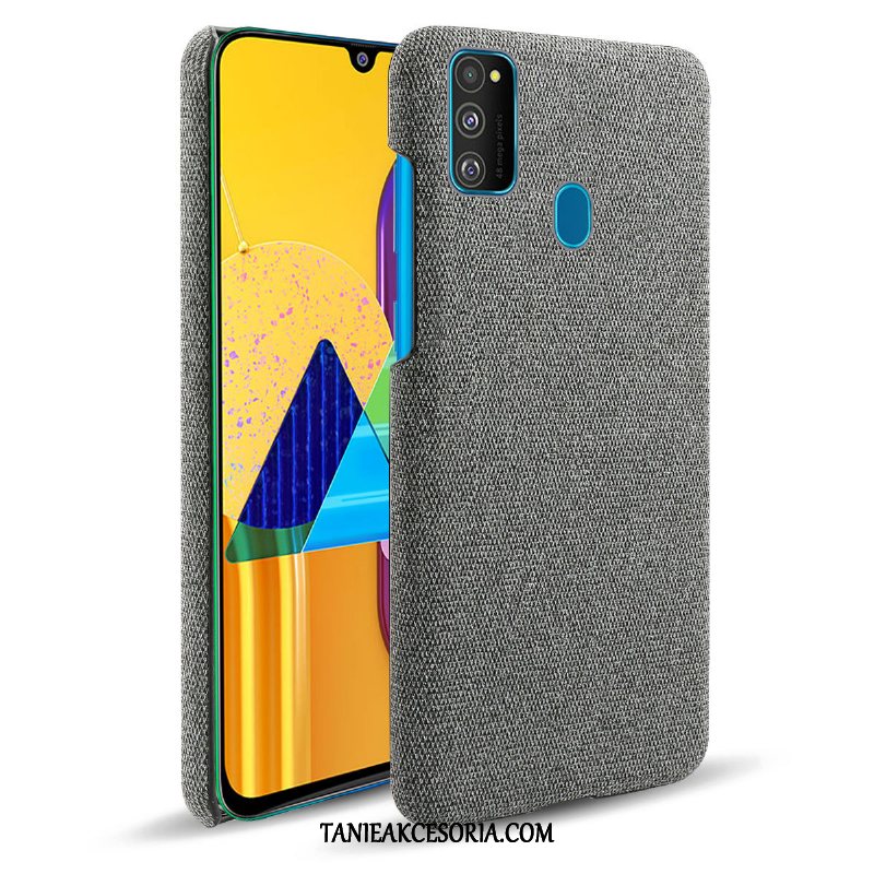 Etui Samsung Galaxy M30s Płótno Ciemno Niebieski Gwiazda, Obudowa Samsung Galaxy M30s Płótno Ochraniacz Obrzeża