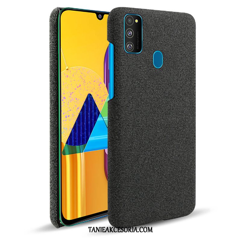 Etui Samsung Galaxy M30s Płótno Ciemno Niebieski Gwiazda, Obudowa Samsung Galaxy M30s Płótno Ochraniacz Obrzeża