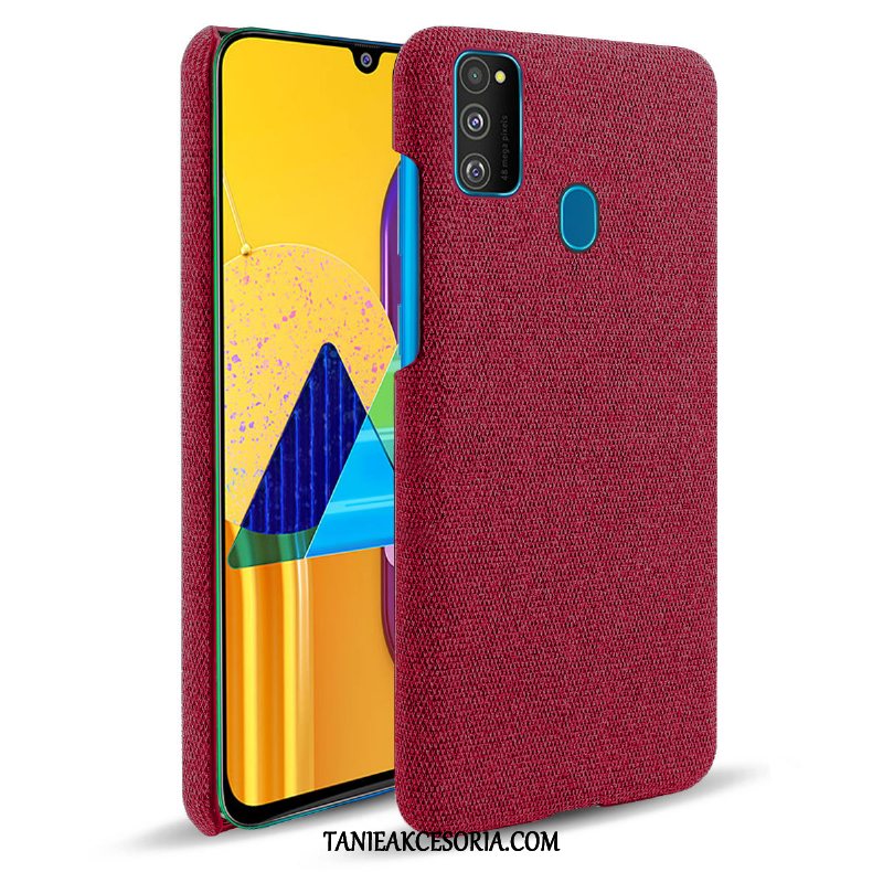 Etui Samsung Galaxy M30s Płótno Ciemno Niebieski Gwiazda, Obudowa Samsung Galaxy M30s Płótno Ochraniacz Obrzeża