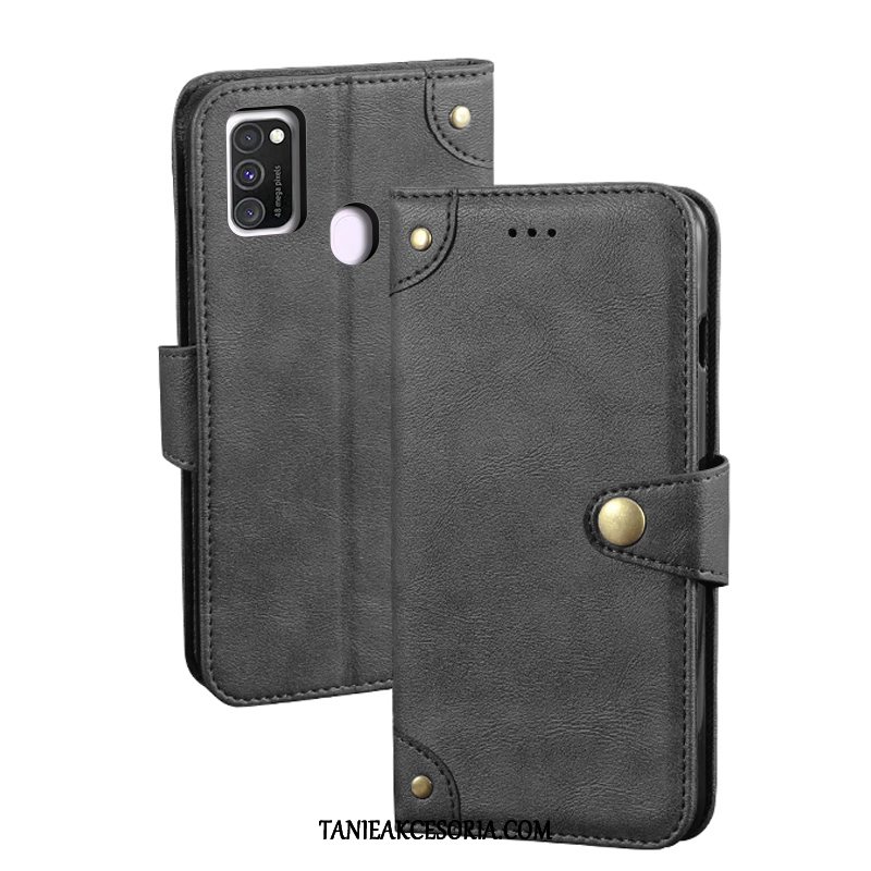 Etui Samsung Galaxy M30s Telefon Komórkowy Czerwony Modna Marka, Futerał Samsung Galaxy M30s Karta Gwiazda Vintage