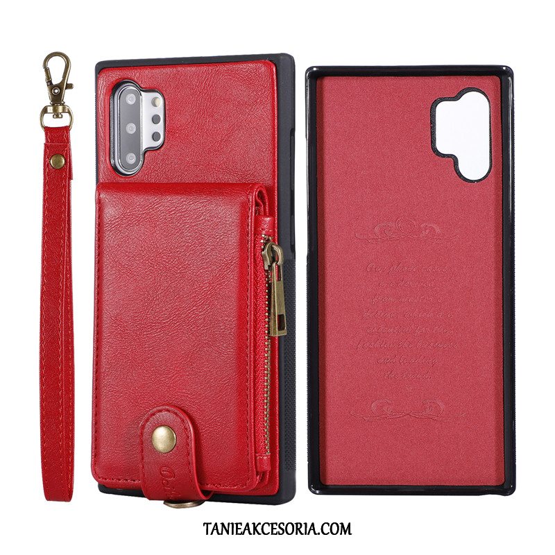 Etui Samsung Galaxy Note 10+ Karta Ochraniacz Skórzany Futerał, Pokrowce Samsung Galaxy Note 10+ Bransoletki Niebieski Moda