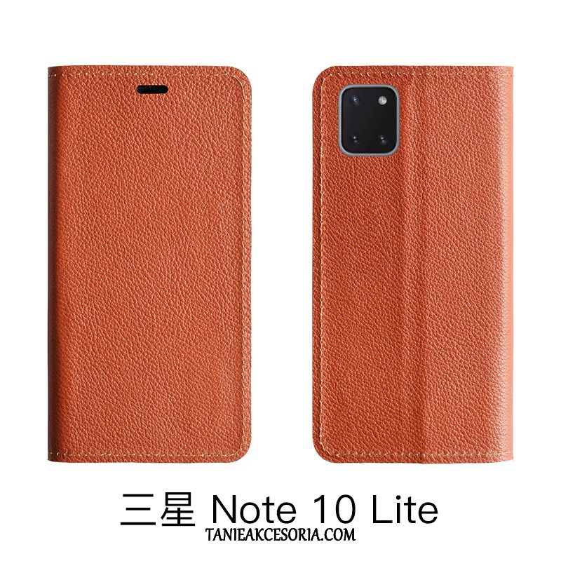 Etui Samsung Galaxy Note 10 Lite Ochraniacz Litchi Telefon Komórkowy, Obudowa Samsung Galaxy Note 10 Lite Wzór Gwiazda Skórzany Futerał