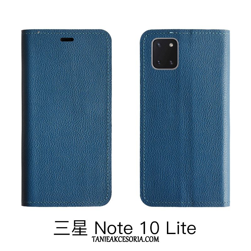 Etui Samsung Galaxy Note 10 Lite Ochraniacz Litchi Telefon Komórkowy, Obudowa Samsung Galaxy Note 10 Lite Wzór Gwiazda Skórzany Futerał