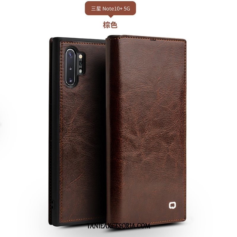 Etui Samsung Galaxy Note 10+ Ochraniacz Anti-fall Gwiazda, Pokrowce Samsung Galaxy Note 10+ Skóra Bydlęca Miękki Cienkie Braun