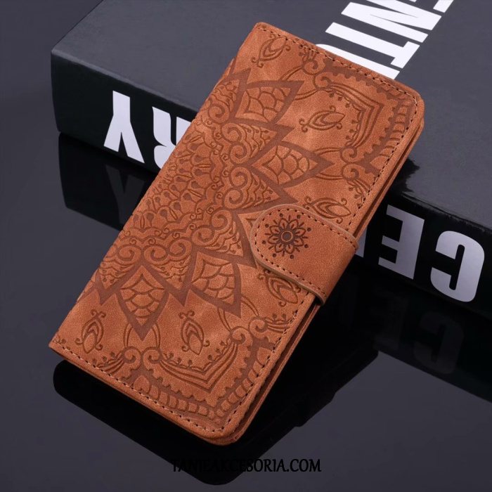 Etui Samsung Galaxy Note 10 Purpurowy Mały Wzór, Futerał Samsung Galaxy Note 10 Bydło Ochraniacz Relief