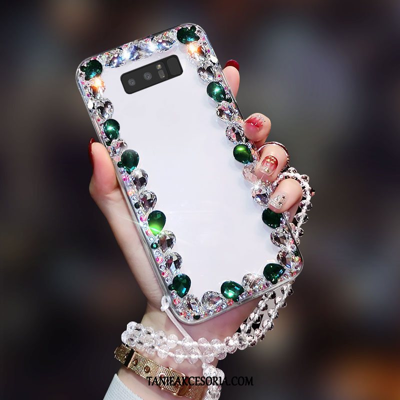 Etui Samsung Galaxy Note 8 Przezroczysty Telefon Komórkowy Gwiazda, Obudowa Samsung Galaxy Note 8 Zielony Rhinestone Nowy