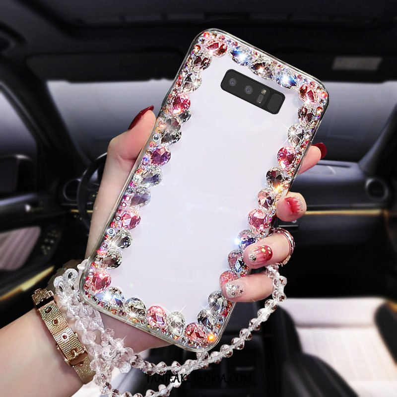 Etui Samsung Galaxy Note 8 Przezroczysty Telefon Komórkowy Gwiazda, Obudowa Samsung Galaxy Note 8 Zielony Rhinestone Nowy