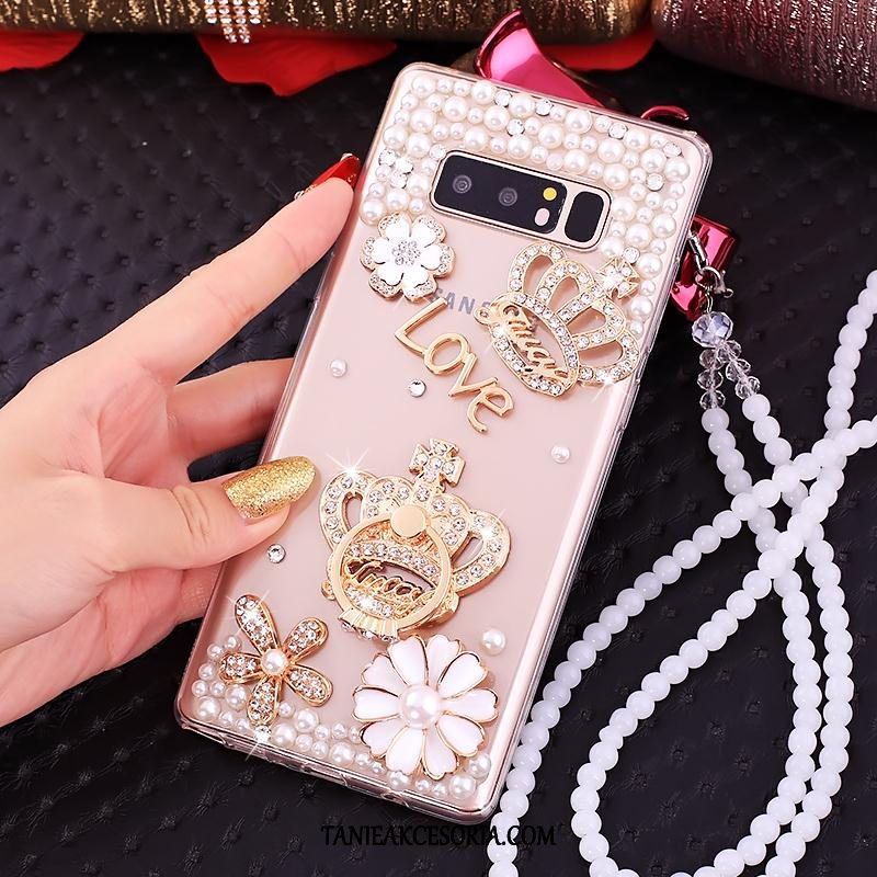 Etui Samsung Galaxy Note 8 Wspornik Różowe Wiszące Ozdoby, Futerał Samsung Galaxy Note 8 Gwiazda Rhinestone Telefon Komórkowy