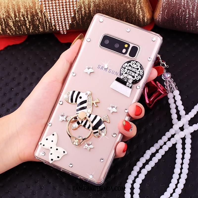 Etui Samsung Galaxy Note 8 Wspornik Różowe Wiszące Ozdoby, Futerał Samsung Galaxy Note 8 Gwiazda Rhinestone Telefon Komórkowy