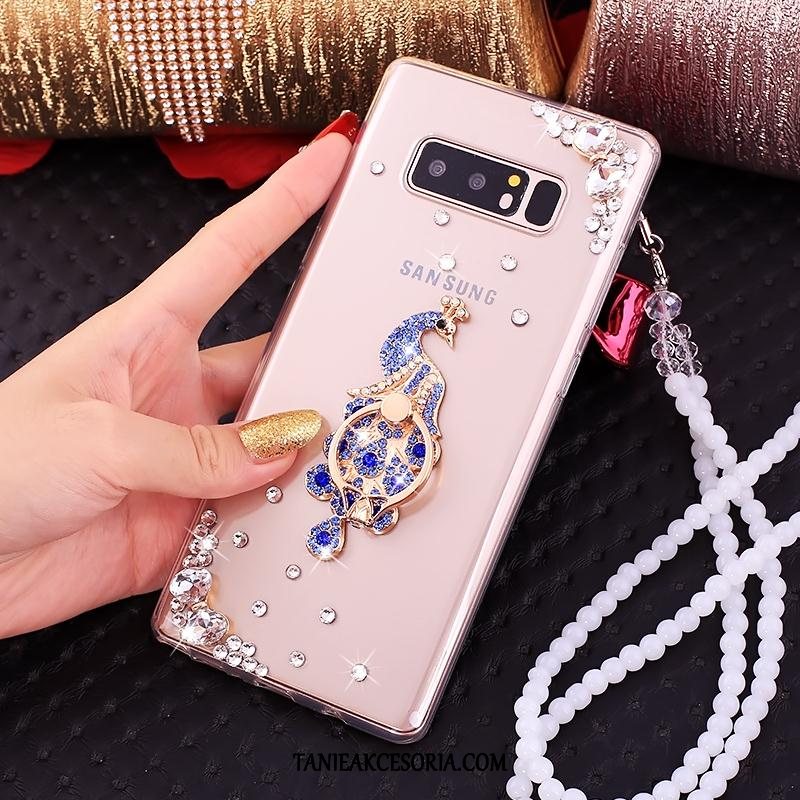 Etui Samsung Galaxy Note 8 Wspornik Różowe Wiszące Ozdoby, Futerał Samsung Galaxy Note 8 Gwiazda Rhinestone Telefon Komórkowy