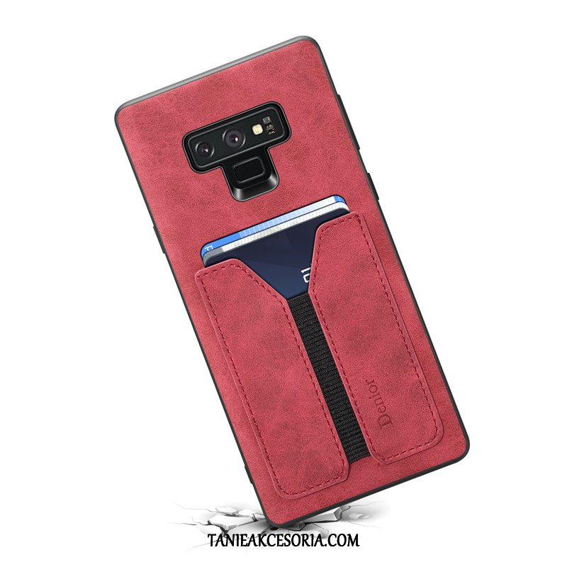 Etui Samsung Galaxy Note 9 Ochraniacz Karta Czerwony, Pokrowce Samsung Galaxy Note 9 Gwiazda Kreatywne Portfel