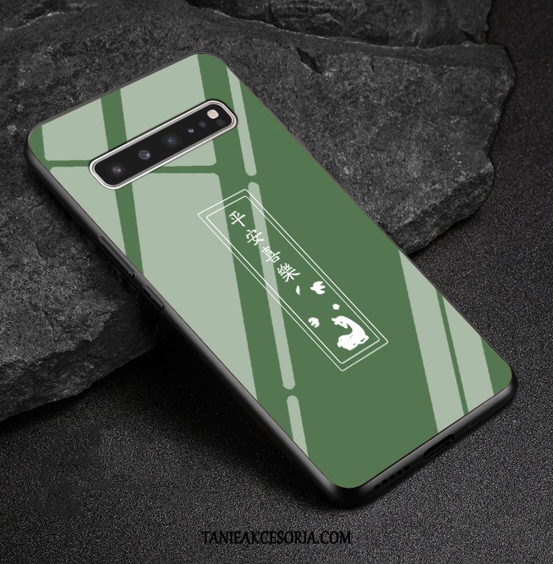 Etui Samsung Galaxy S10 5g Dostosowane Czerwony Bogactwo, Obudowa Samsung Galaxy S10 5g Chiński Styl Szkło Ochraniacz