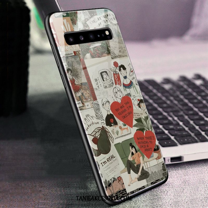 Etui Samsung Galaxy S10 5g Gwiazda Szkło Telefon Komórkowy, Obudowa Samsung Galaxy S10 5g Zielony All Inclusive