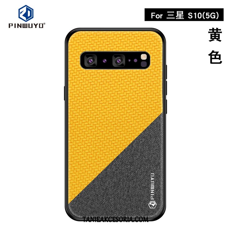 Etui Samsung Galaxy S10 5g Płótno Wzór Telefon Komórkowy, Futerał Samsung Galaxy S10 5g Anti-fall Gwiazda Braun