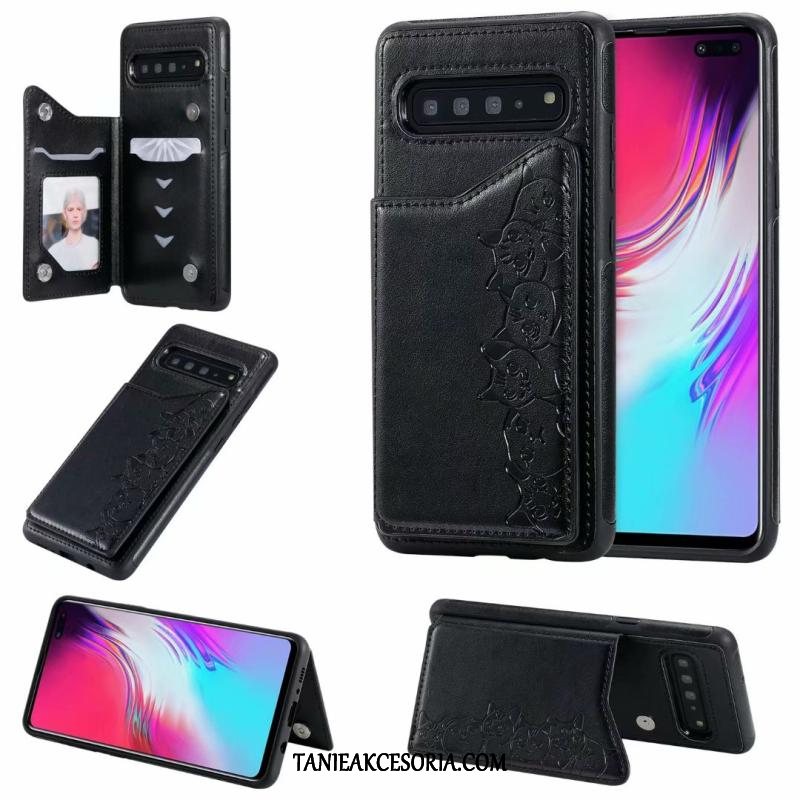 Etui Samsung Galaxy S10 5g Telefon Komórkowy Gwiazda Anti-fall, Obudowa Samsung Galaxy S10 5g Klapa Wzór Purpurowy