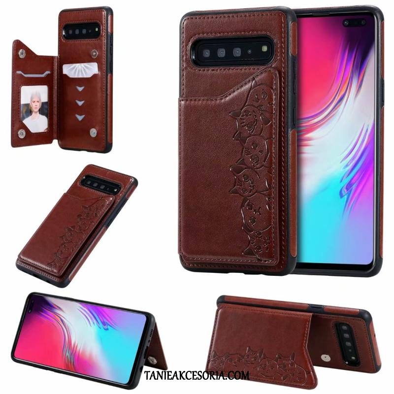 Etui Samsung Galaxy S10 5g Telefon Komórkowy Gwiazda Anti-fall, Obudowa Samsung Galaxy S10 5g Klapa Wzór Purpurowy