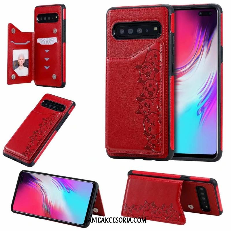 Etui Samsung Galaxy S10 5g Telefon Komórkowy Gwiazda Anti-fall, Obudowa Samsung Galaxy S10 5g Klapa Wzór Purpurowy