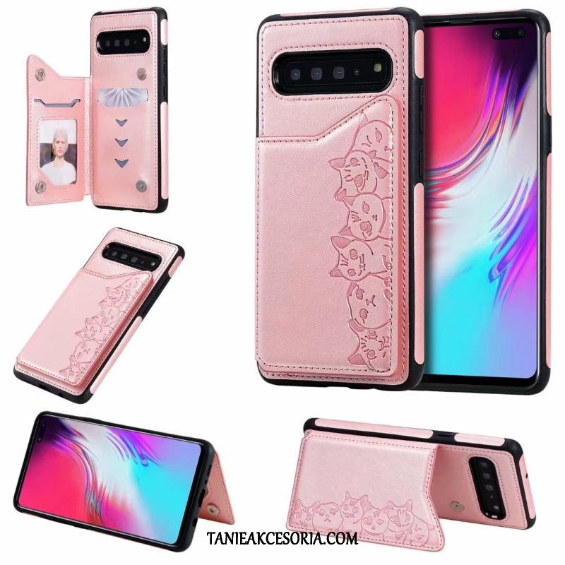 Etui Samsung Galaxy S10 5g Telefon Komórkowy Gwiazda Anti-fall, Obudowa Samsung Galaxy S10 5g Klapa Wzór Purpurowy