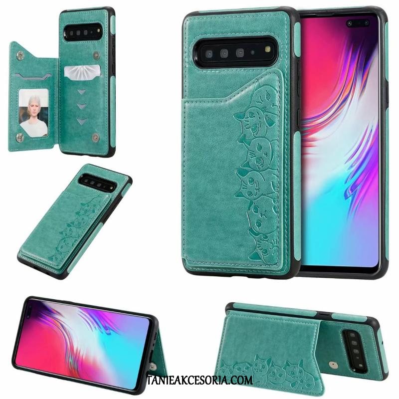 Etui Samsung Galaxy S10 5g Telefon Komórkowy Gwiazda Anti-fall, Obudowa Samsung Galaxy S10 5g Klapa Wzór Purpurowy