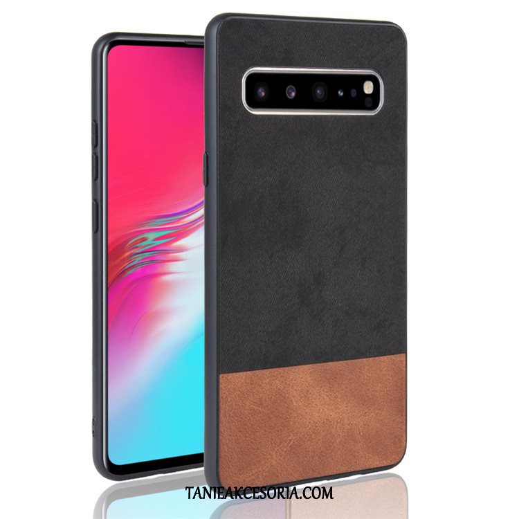 Etui Samsung Galaxy S10 5g Telefon Komórkowy Skóra Denim, Pokrowce Samsung Galaxy S10 5g Czarny Ochraniacz Mieszane Kolory