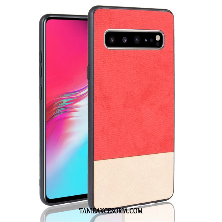 Etui Samsung Galaxy S10 5g Telefon Komórkowy Skóra Denim, Pokrowce Samsung Galaxy S10 5g Czarny Ochraniacz Mieszane Kolory