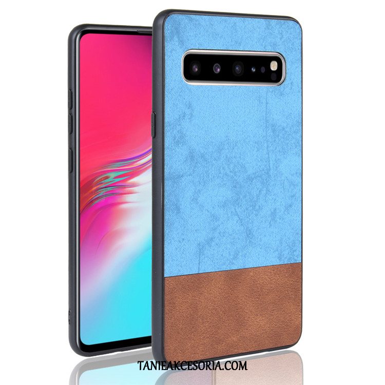 Etui Samsung Galaxy S10 5g Telefon Komórkowy Skóra Denim, Pokrowce Samsung Galaxy S10 5g Czarny Ochraniacz Mieszane Kolory