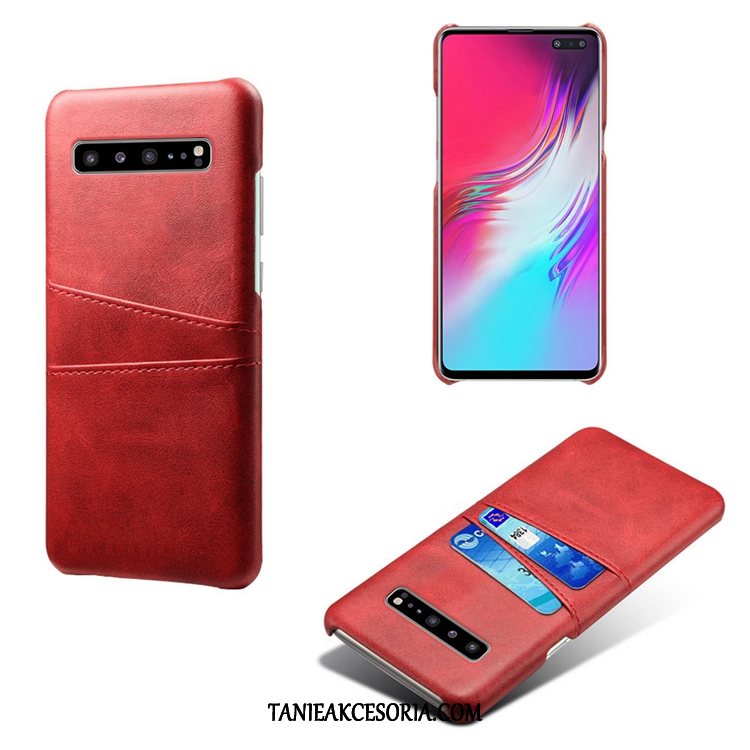 Etui Samsung Galaxy S10 5g Wzór Mały Skóra, Pokrowce Samsung Galaxy S10 5g Gwiazda Bydło Osobowość Braun