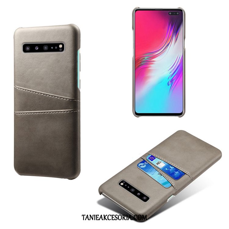 Etui Samsung Galaxy S10 5g Wzór Mały Skóra, Pokrowce Samsung Galaxy S10 5g Gwiazda Bydło Osobowość Braun