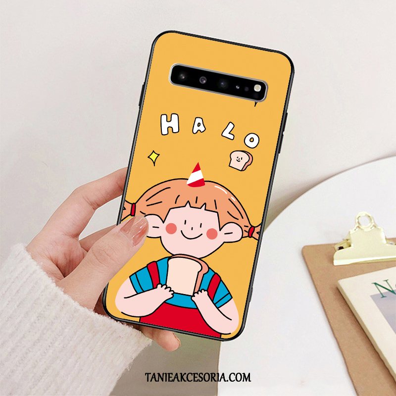 Etui Samsung Galaxy S10 5g Zakochani Kreskówka Silikonowe, Futerał Samsung Galaxy S10 5g Żółty Miękki All Inclusive