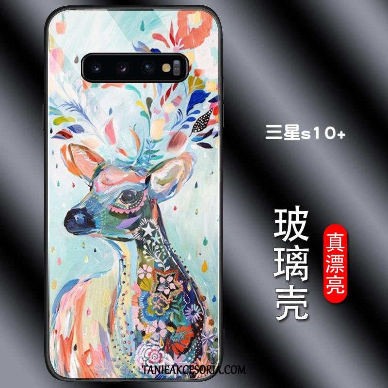 Etui Samsung Galaxy S10+ All Inclusive Kotek Silikonowe, Obudowa Samsung Galaxy S10+ Szkło Proste Niebieski