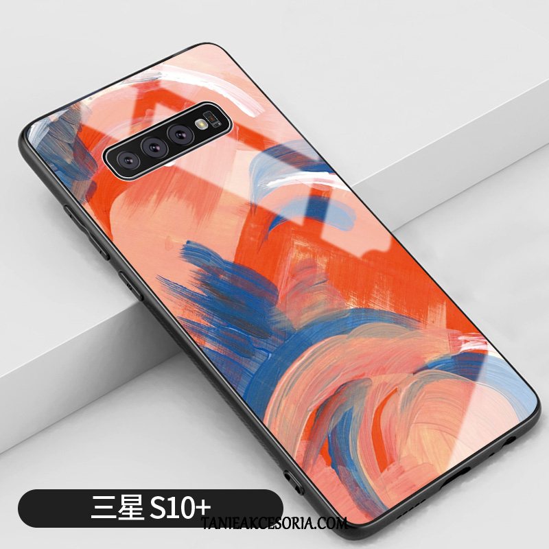 Etui Samsung Galaxy S10+ Czerwony Telefon Komórkowy Gwiazda, Obudowa Samsung Galaxy S10+ Czerwony Netto Obraz Olejny Silikonowe