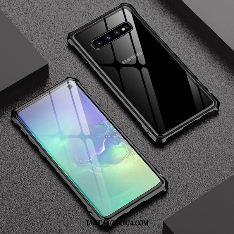 Etui Samsung Galaxy S10 Granica Przezroczysty Zielony, Obudowa Samsung Galaxy S10 Ochraniacz Szkło Gwiazda