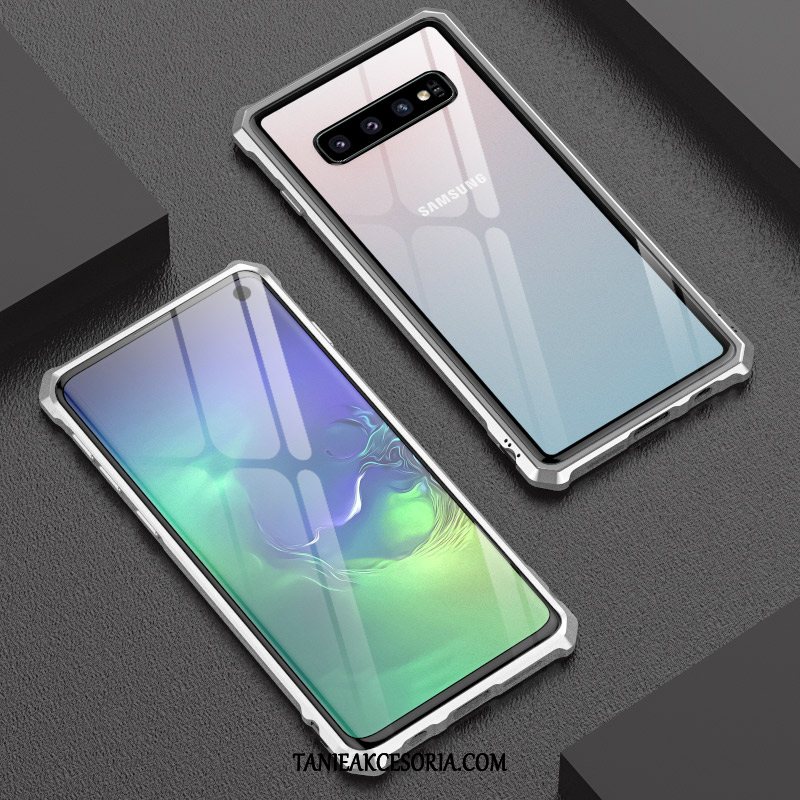 Etui Samsung Galaxy S10 Granica Przezroczysty Zielony, Obudowa Samsung Galaxy S10 Ochraniacz Szkło Gwiazda