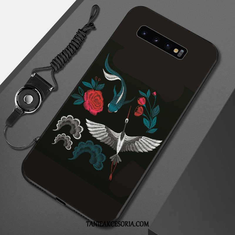 Etui Samsung Galaxy S10 Gwiazda Czarny Miękki, Obudowa Samsung Galaxy S10 Telefon Komórkowy All Inclusive Anti-fall