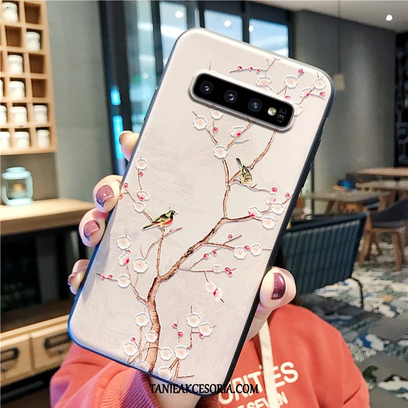 Etui Samsung Galaxy S10+ Gwiazda Relief Nubuku, Obudowa Samsung Galaxy S10+ Telefon Komórkowy Sztuka Ochraniacz