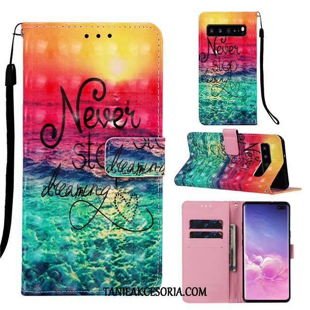 Etui Samsung Galaxy S10 Gwiazda Zielony Tendencja, Pokrowce Samsung Galaxy S10 Ochraniacz Telefon Komórkowy All Inclusive