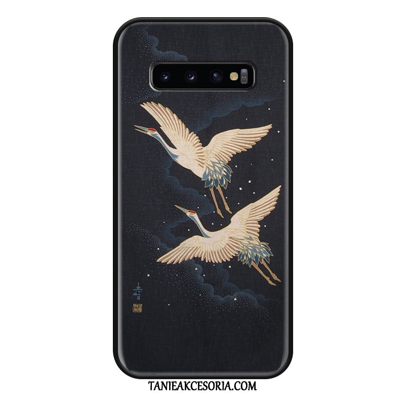 Etui Samsung Galaxy S10 Kalmary Crane Kreatywne, Futerał Samsung Galaxy S10 Szary Vintage Telefon Komórkowy