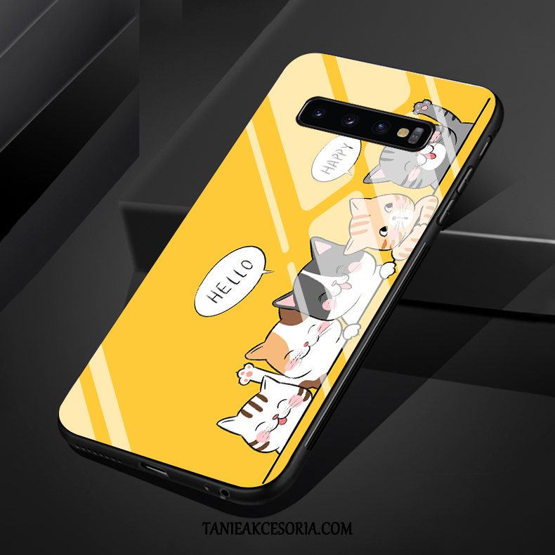 Etui Samsung Galaxy S10+ Młodzież Szkło Łapa, Pokrowce Samsung Galaxy S10+ Kotek Gwiazda Piękny