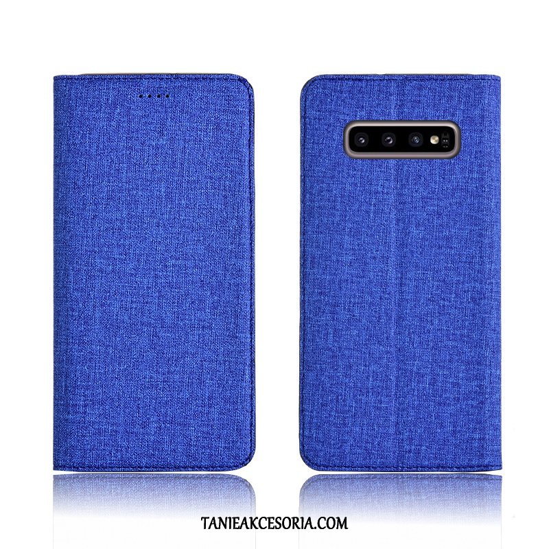 Etui Samsung Galaxy S10+ Nowy Ochraniacz Skórzany Futerał, Obudowa Samsung Galaxy S10+ Klapa Telefon Komórkowy Bawełna I Len