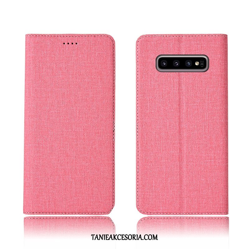 Etui Samsung Galaxy S10+ Nowy Ochraniacz Skórzany Futerał, Obudowa Samsung Galaxy S10+ Klapa Telefon Komórkowy Bawełna I Len