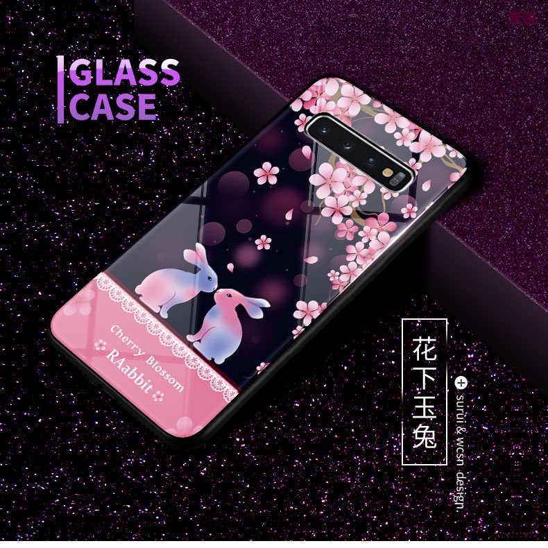 Etui Samsung Galaxy S10+ Nubuku Szkło Królik, Obudowa Samsung Galaxy S10+ Sceneria Biznes Biały