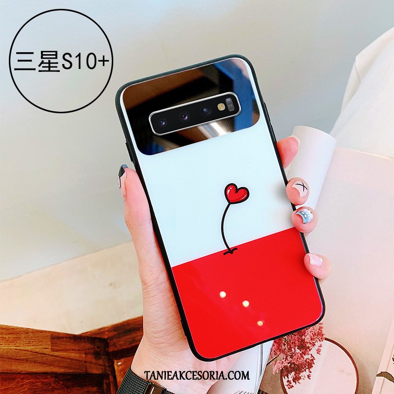 Etui Samsung Galaxy S10+ Osobowość Proste Anti-fall, Obudowa Samsung Galaxy S10+ Mały Zielony Lustro