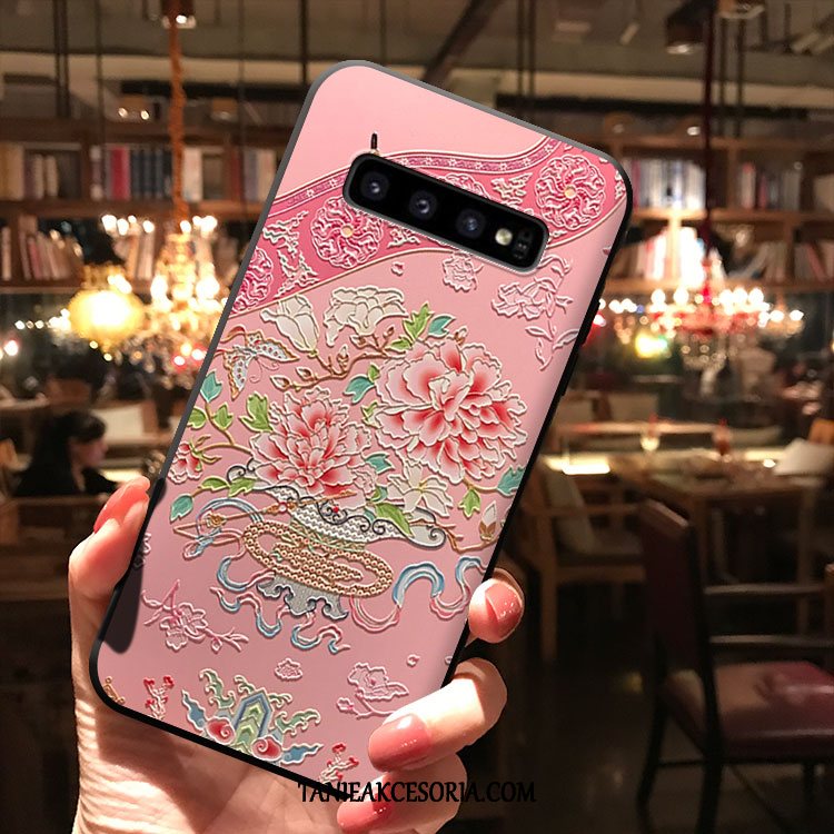 Etui Samsung Galaxy S10+ Różowe Gwiazda Kreatywne, Obudowa Samsung Galaxy S10+ Osobowość Miękki Wiatr