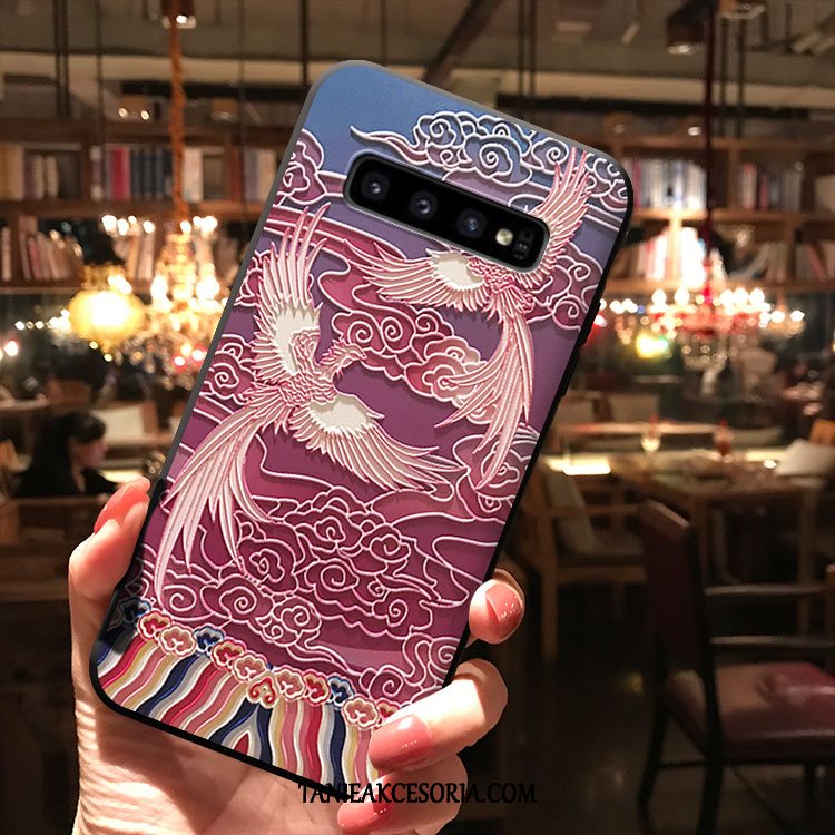 Etui Samsung Galaxy S10+ Różowe Gwiazda Kreatywne, Obudowa Samsung Galaxy S10+ Osobowość Miękki Wiatr