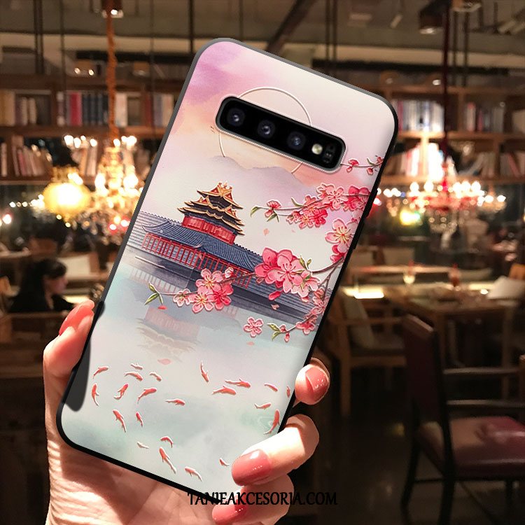 Etui Samsung Galaxy S10+ Różowe Gwiazda Kreatywne, Obudowa Samsung Galaxy S10+ Osobowość Miękki Wiatr