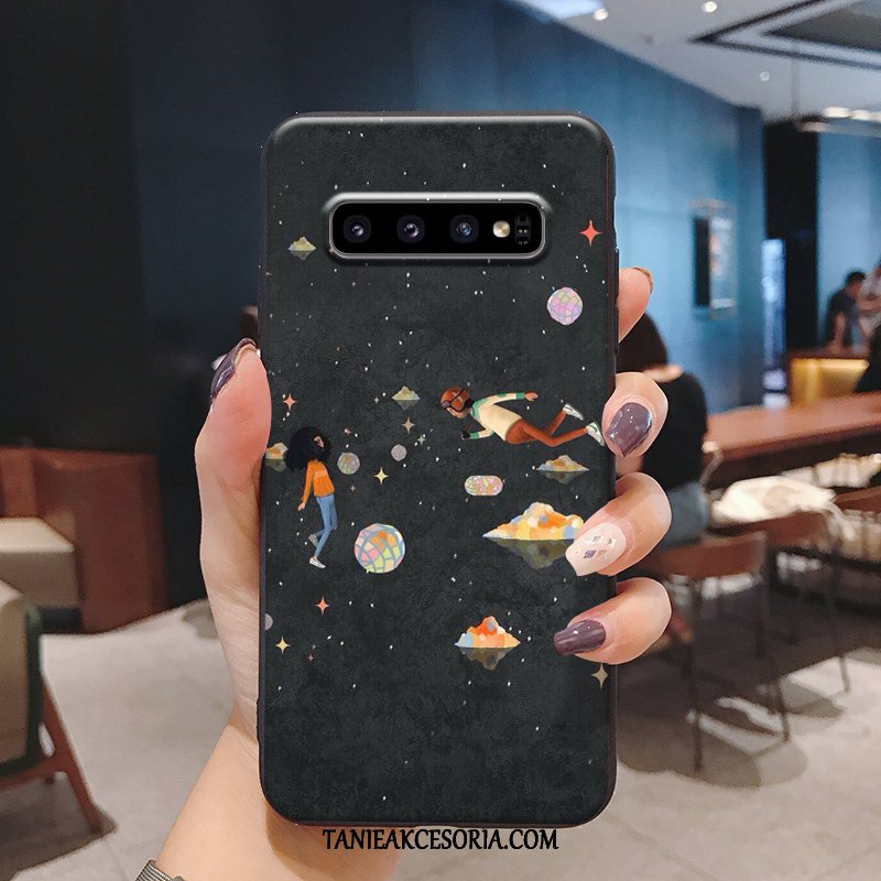 Etui Samsung Galaxy S10+ Różowe Ochraniacz Gwiazda, Pokrowce Samsung Galaxy S10+ Nubuku Telefon Komórkowy Tendencja