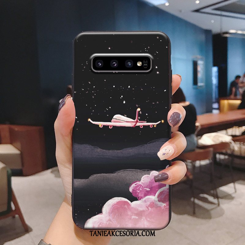 Etui Samsung Galaxy S10+ Różowe Ochraniacz Gwiazda, Pokrowce Samsung Galaxy S10+ Nubuku Telefon Komórkowy Tendencja