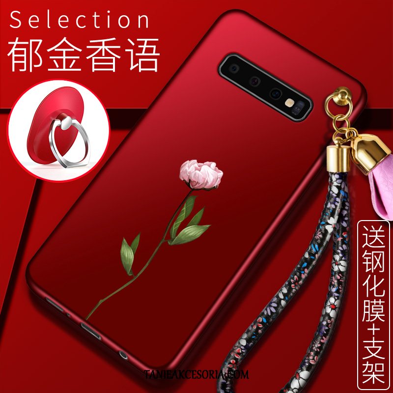 Etui Samsung Galaxy S10 Silikonowe Czerwony Gwiazda, Obudowa Samsung Galaxy S10 Miękki Kolor Moda