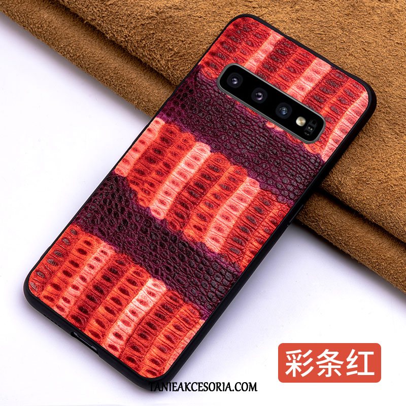 Etui Samsung Galaxy S10 Skórzany Futerał Cienkie Ochraniacz, Obudowa Samsung Galaxy S10 Gwiazda All Inclusive Skóra